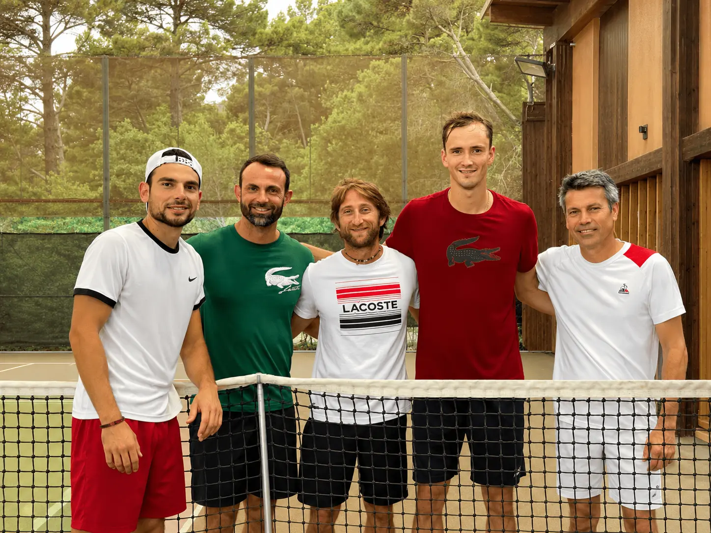 Dorian Martinez avec d'autres joueurs connus de tennis