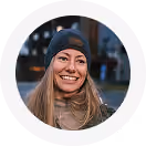 Smiling woman in a beanie hat