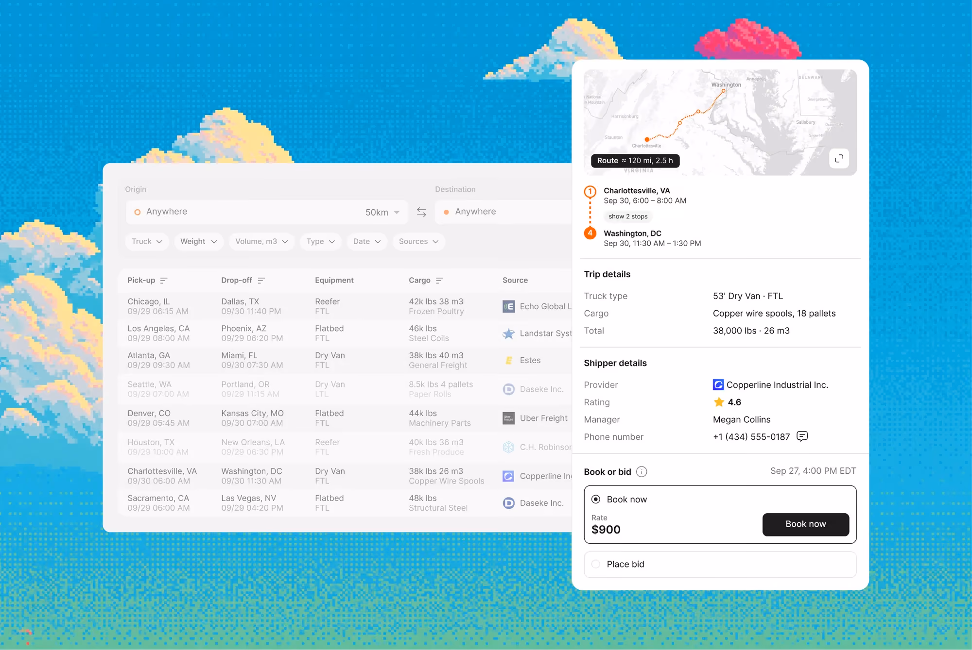 Load Hub interface