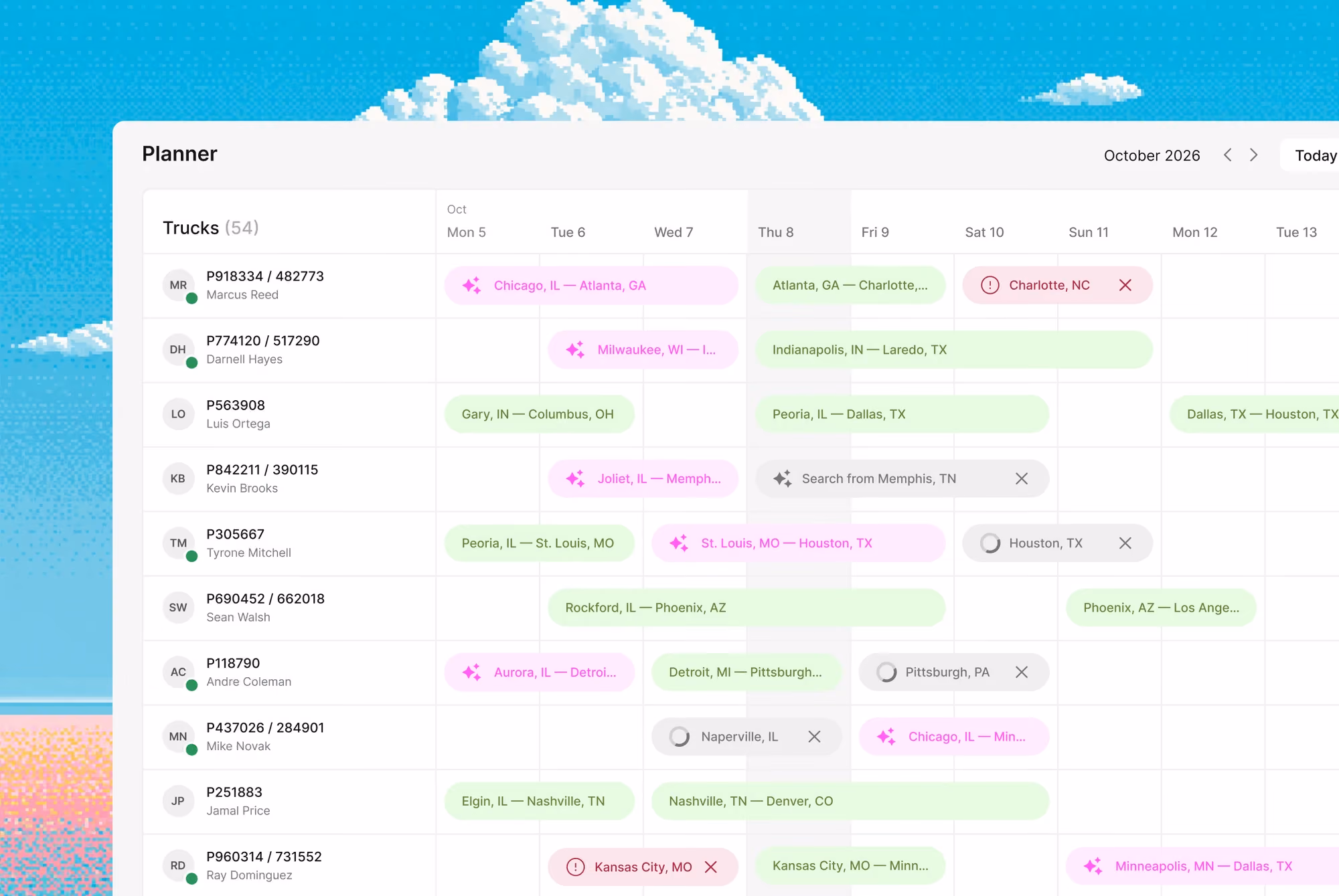 Planner interface