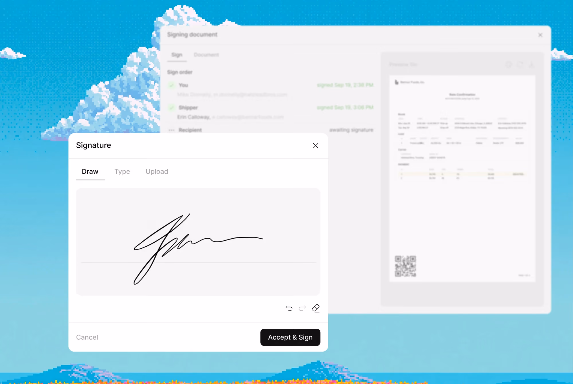 Documents interface