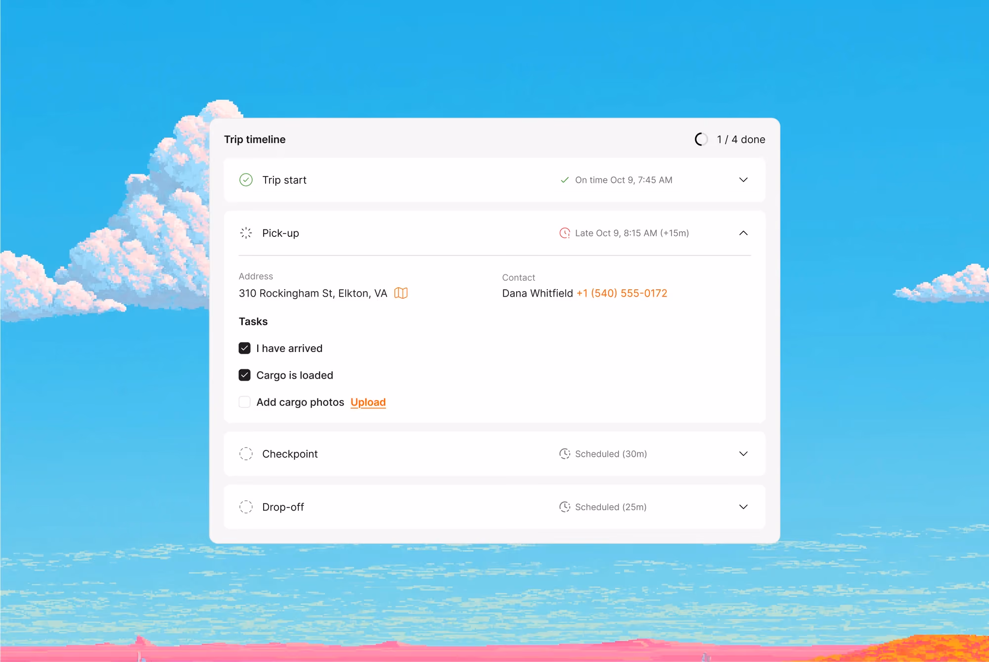 Trips interface