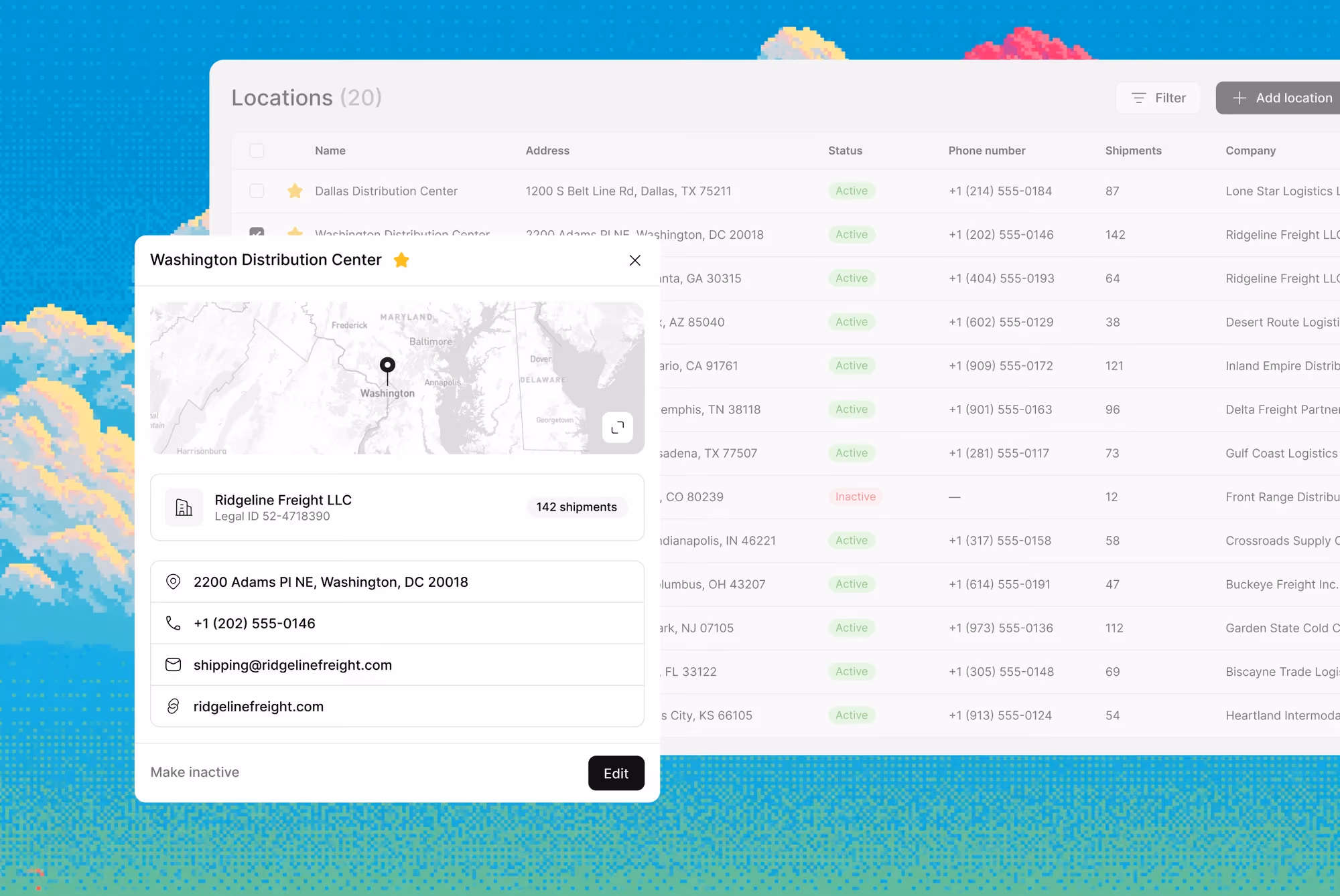Facilities interface