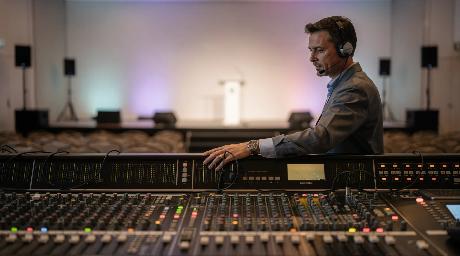 An effective corporate event music strategy blends appropriate background music during business functions