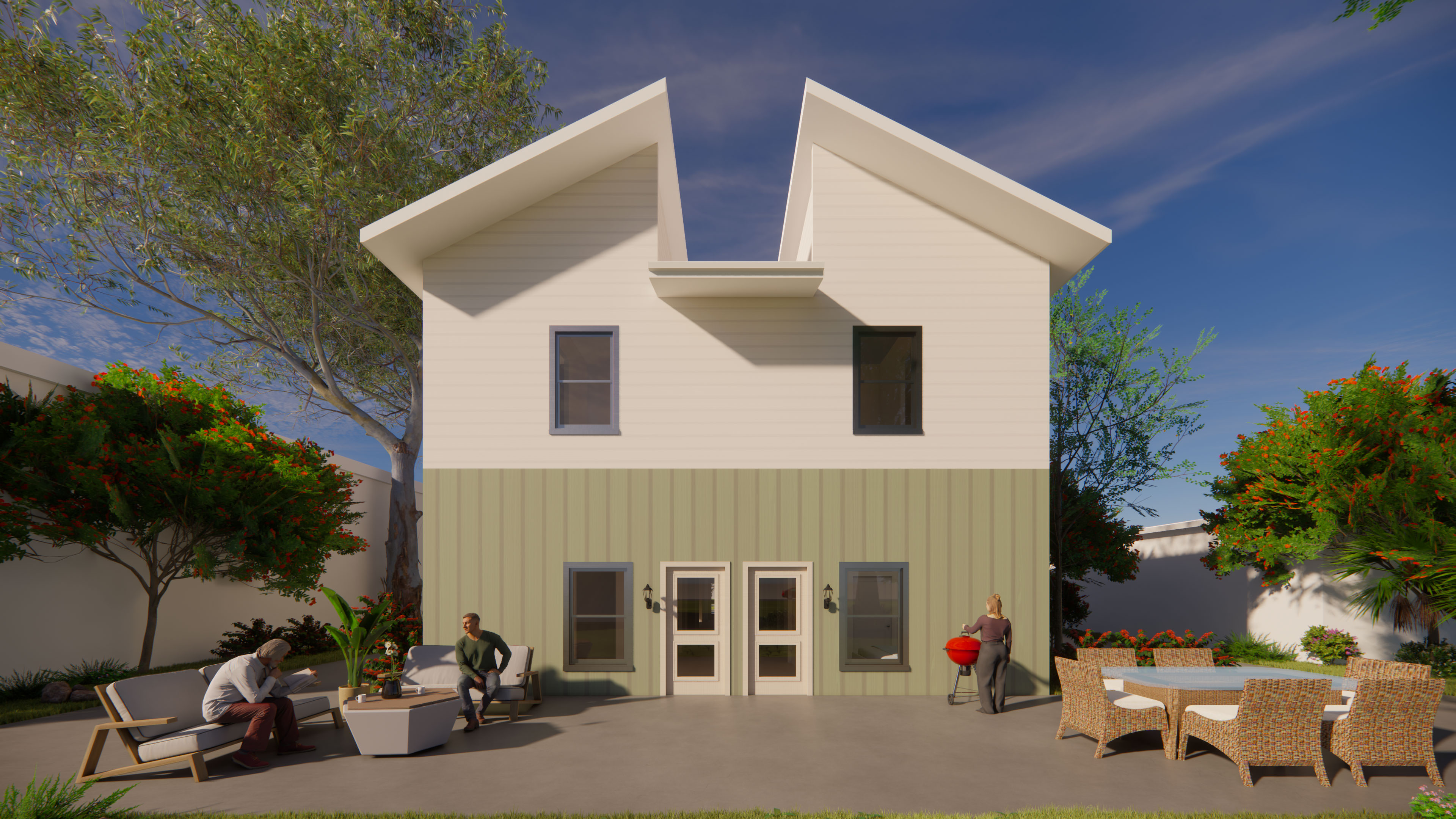 The Bella exterior: back view