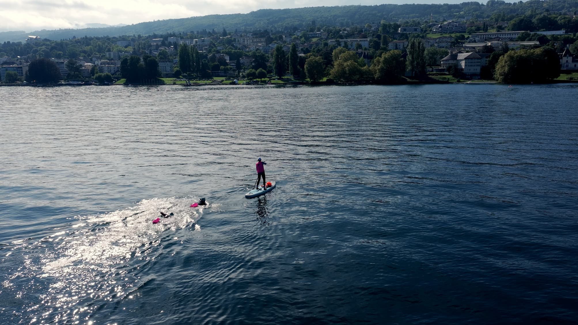 Lac Léman crossing on day 3 of UltraSwim 33.3 #8Switzerland in September 2025