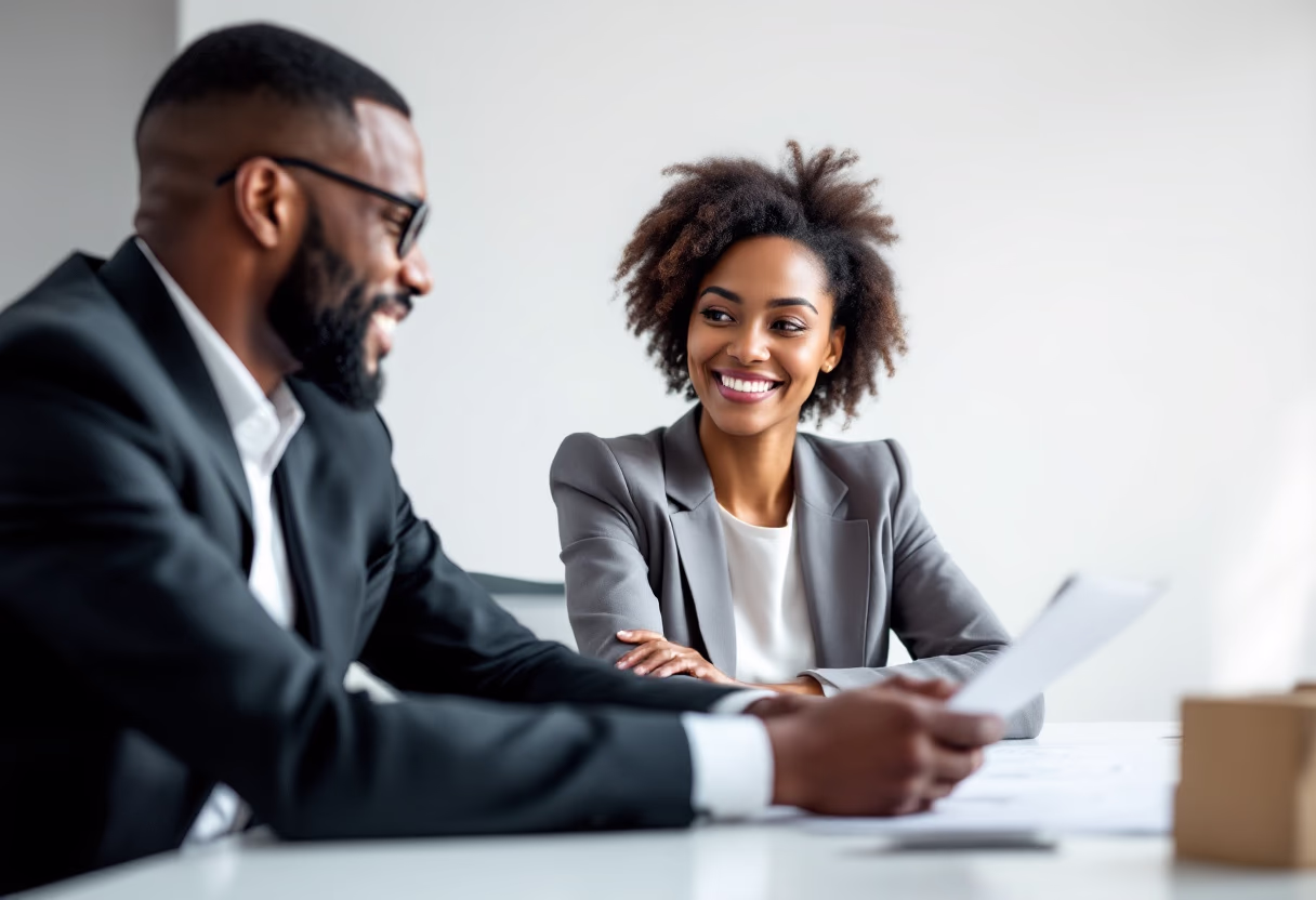 image of professional discussing a financial strategy with a client