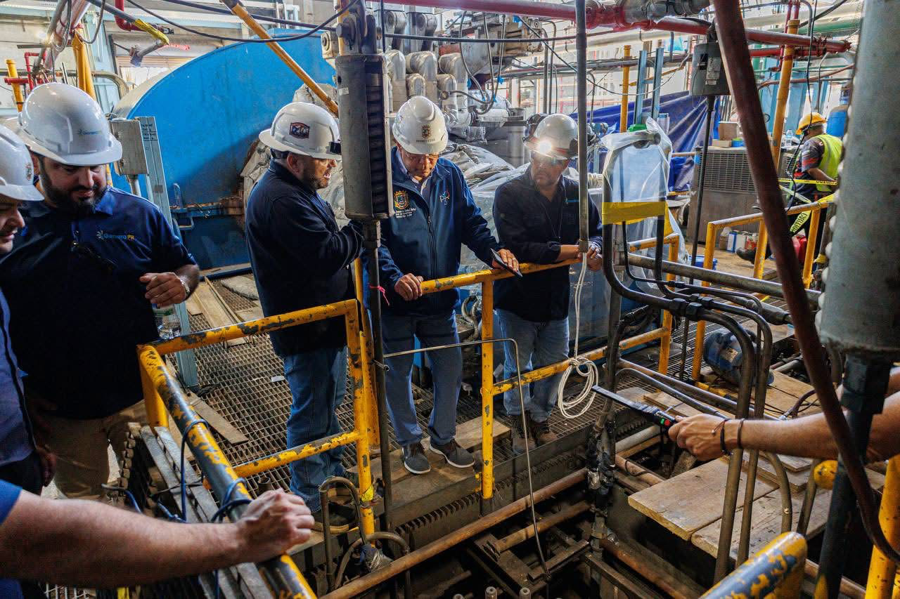 Eng. Josué A. Colón Ortiz with federal delegation at San Juan Power Plant.