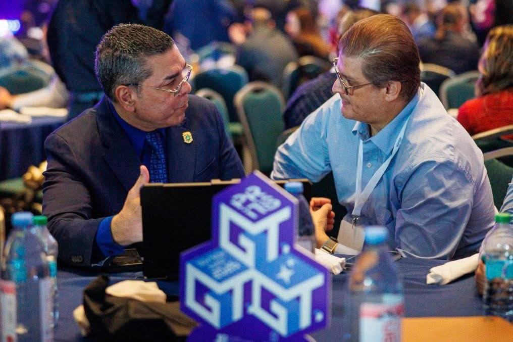 Eng. Josué A. Colón Ortiz at Gov Tech Summit 2026, having discussion.