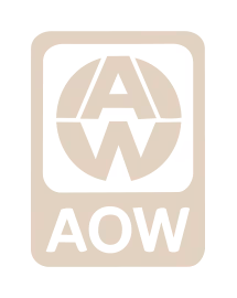 An 80s inspired version of the Art of Wednesdays (AOW) logo.