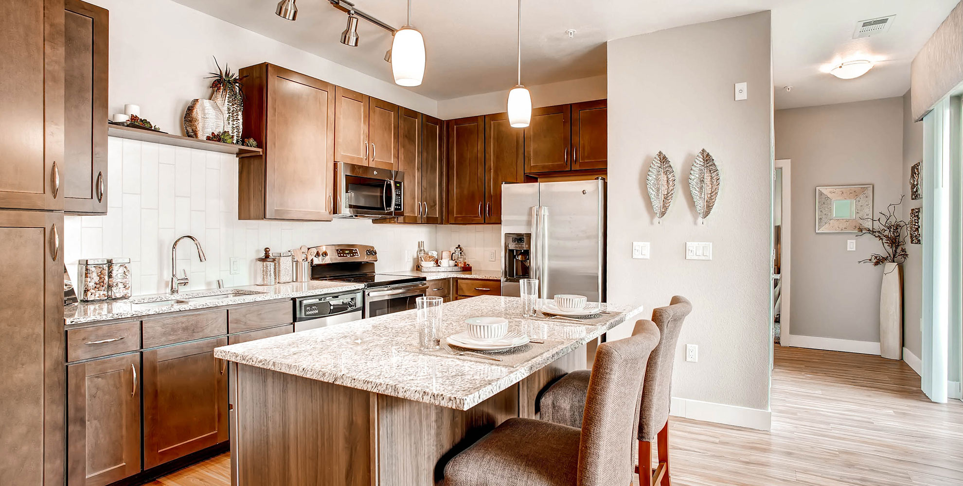 Kitchen with island
