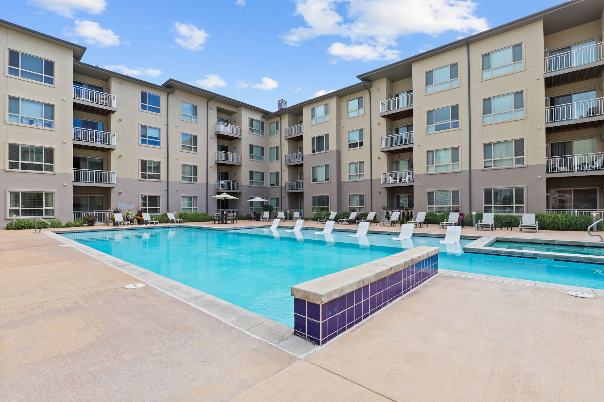 Pool with chairs