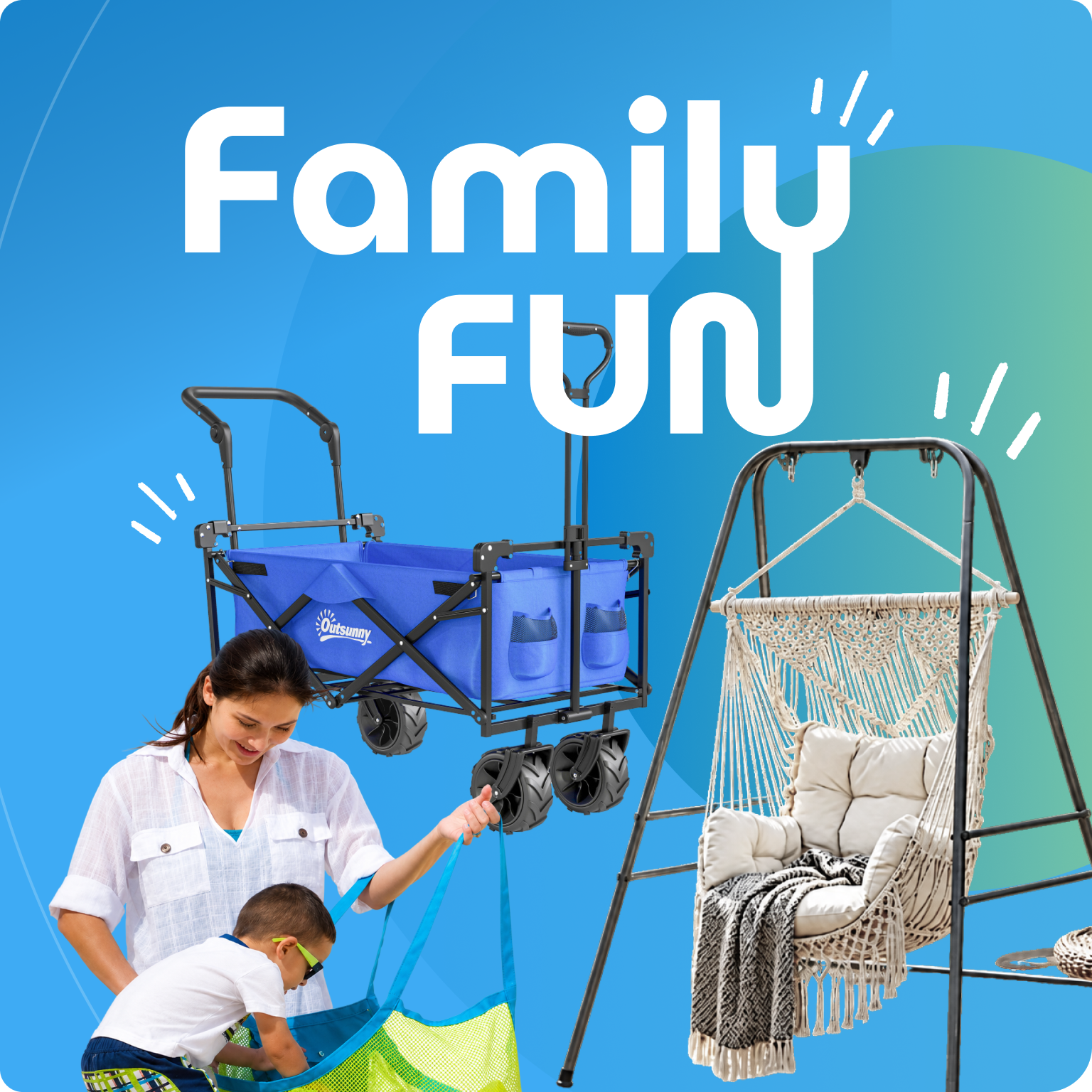 A happy family spending time together