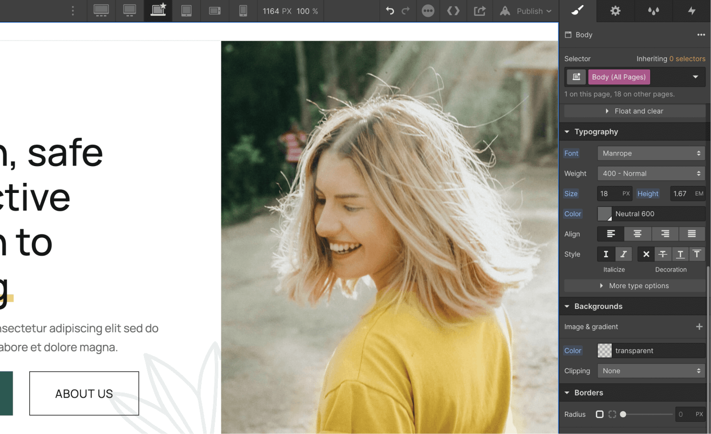 Typography - Healthful X Webflow Template