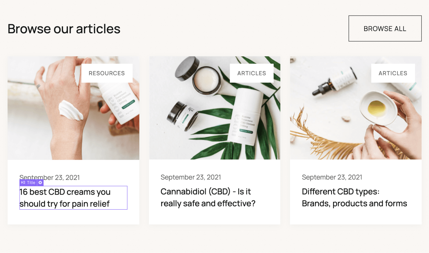 Dynamic Content - Healthful X Webflow Template