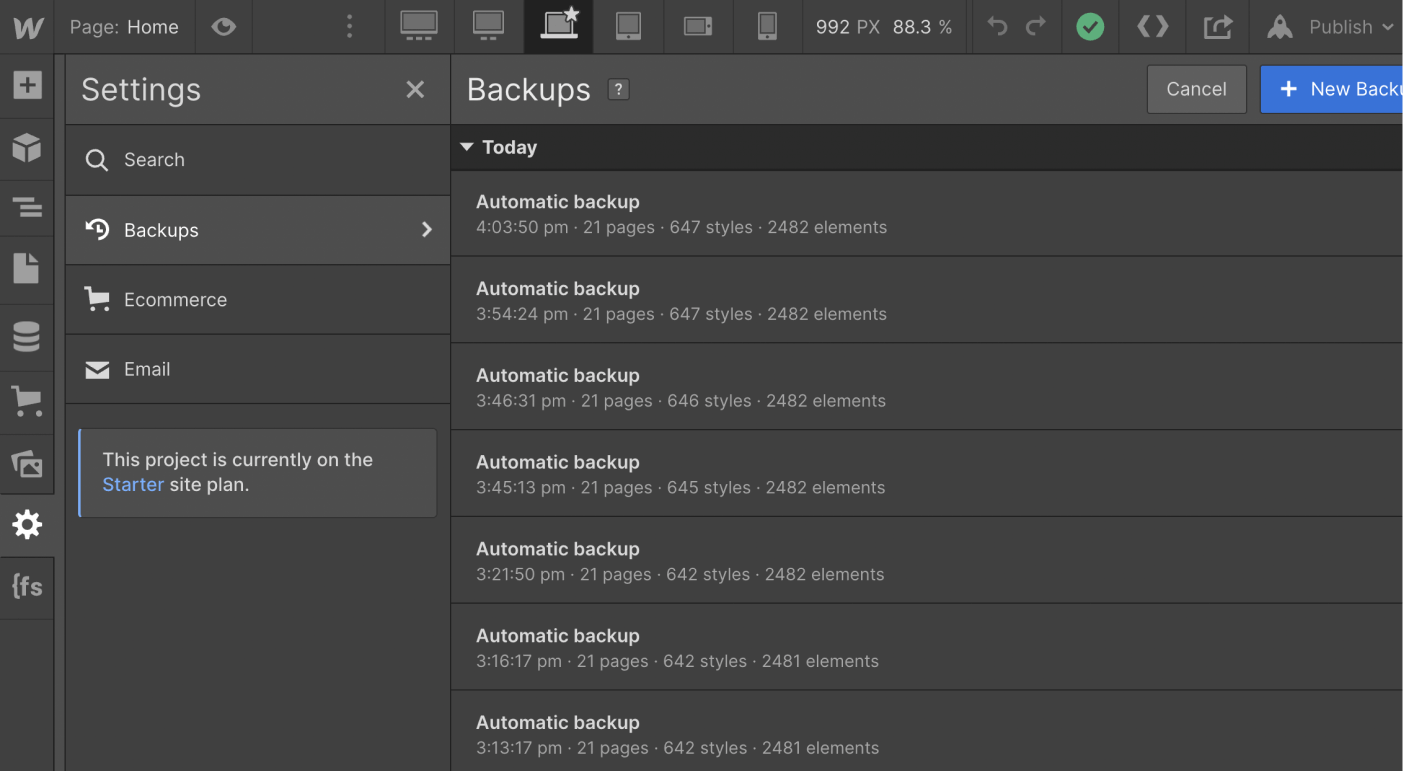 Backups - Healthful X Webflow Template