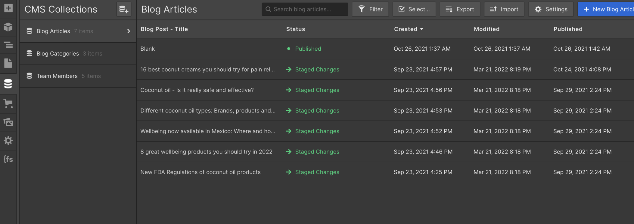CMS Collection - Healthful X Webflow Template