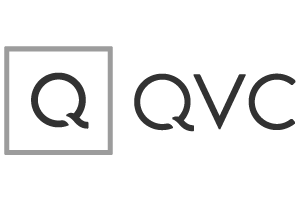 QVC logo with a stylized Q inside a square and letters QVC beside it.