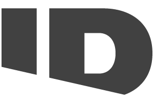 Stylized black icon combining shapes forming a vertical bar and a curved uppercase letter D.