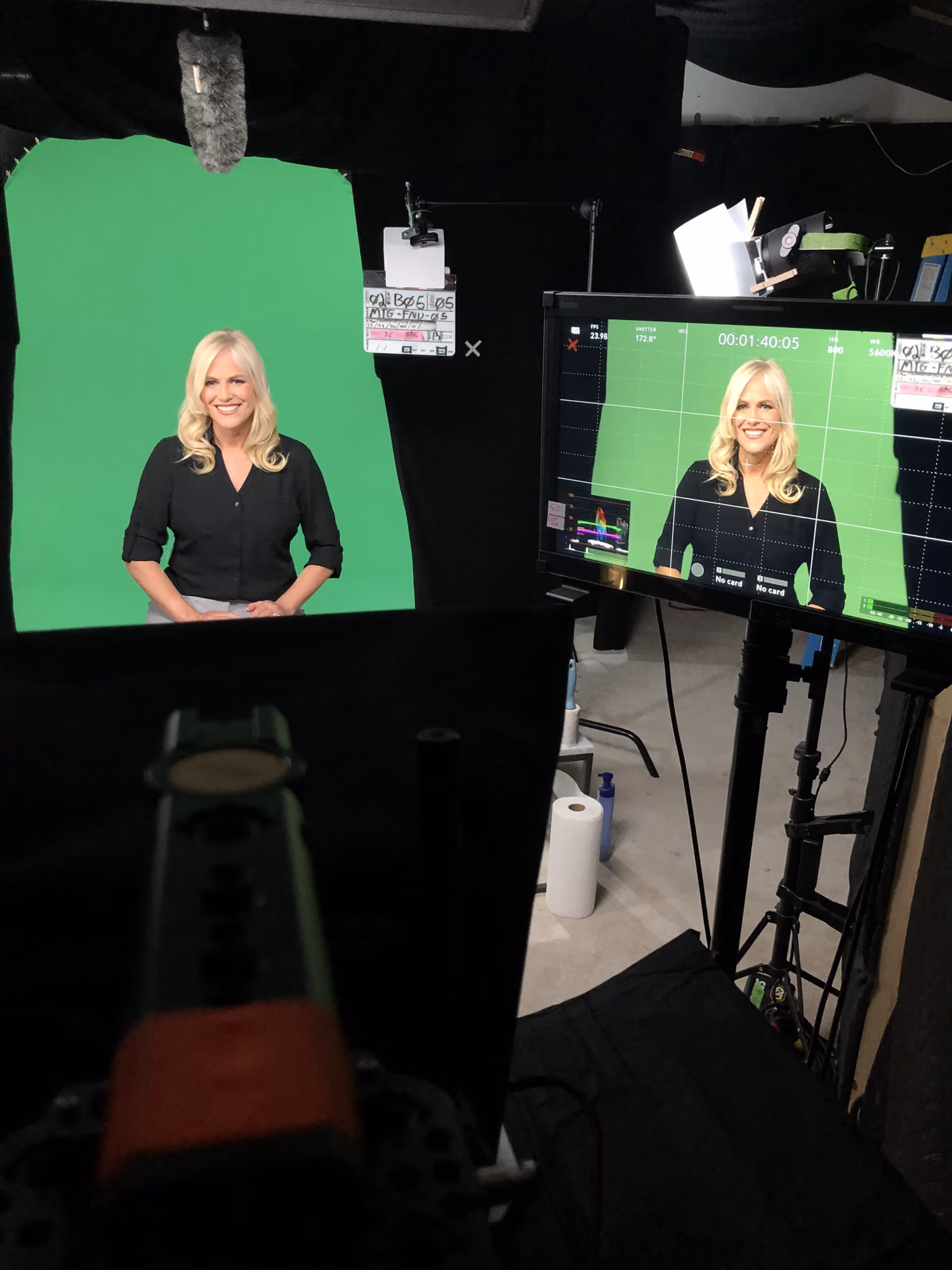 Lynda Halligan on a video production set
