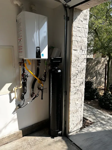 Tank=less water heater installation and whole house water filter system in Palm Springs Ca.
