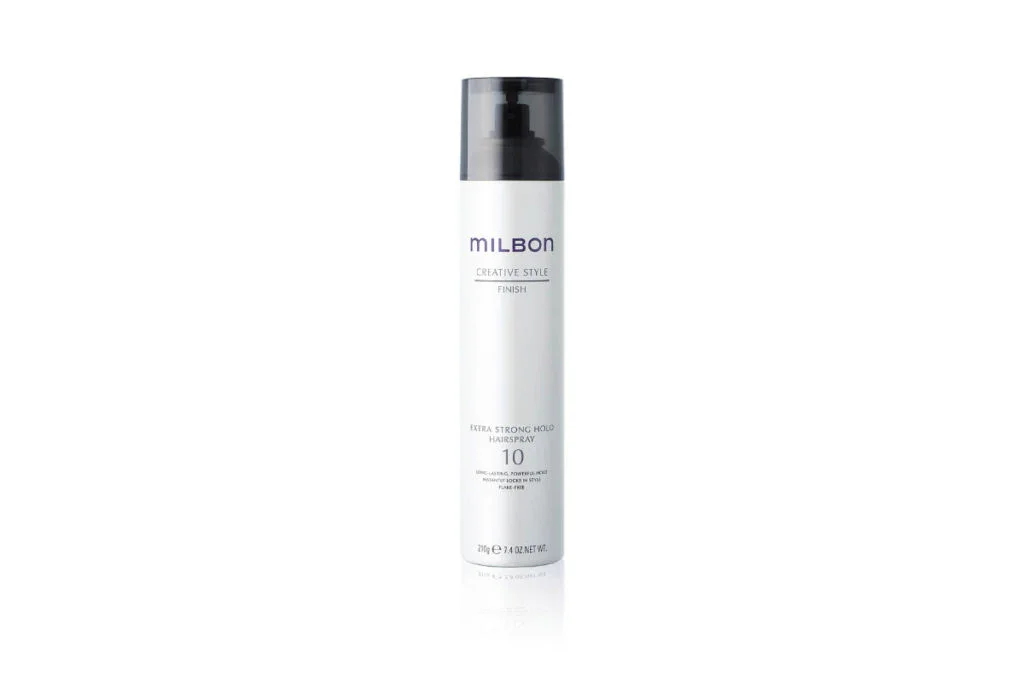 White bottle of Milbon Creative Style Texturizing Sea Mist with black spray cap.