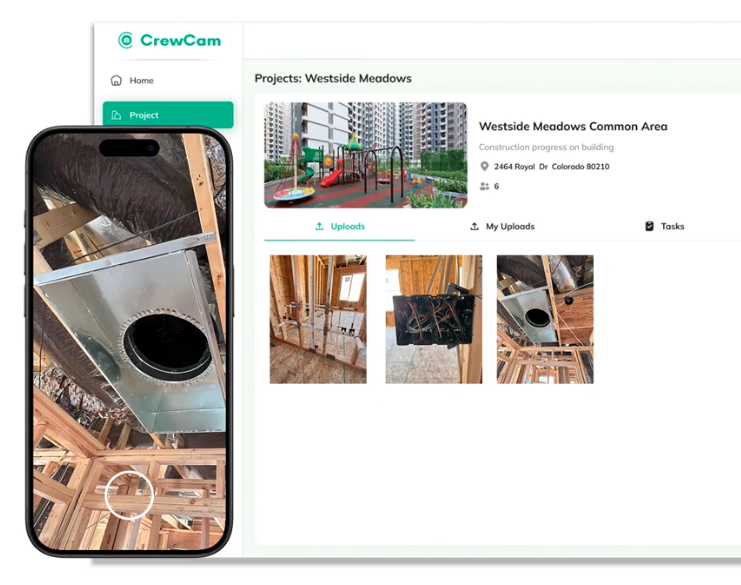Crew Cam app and web portal to view job photos