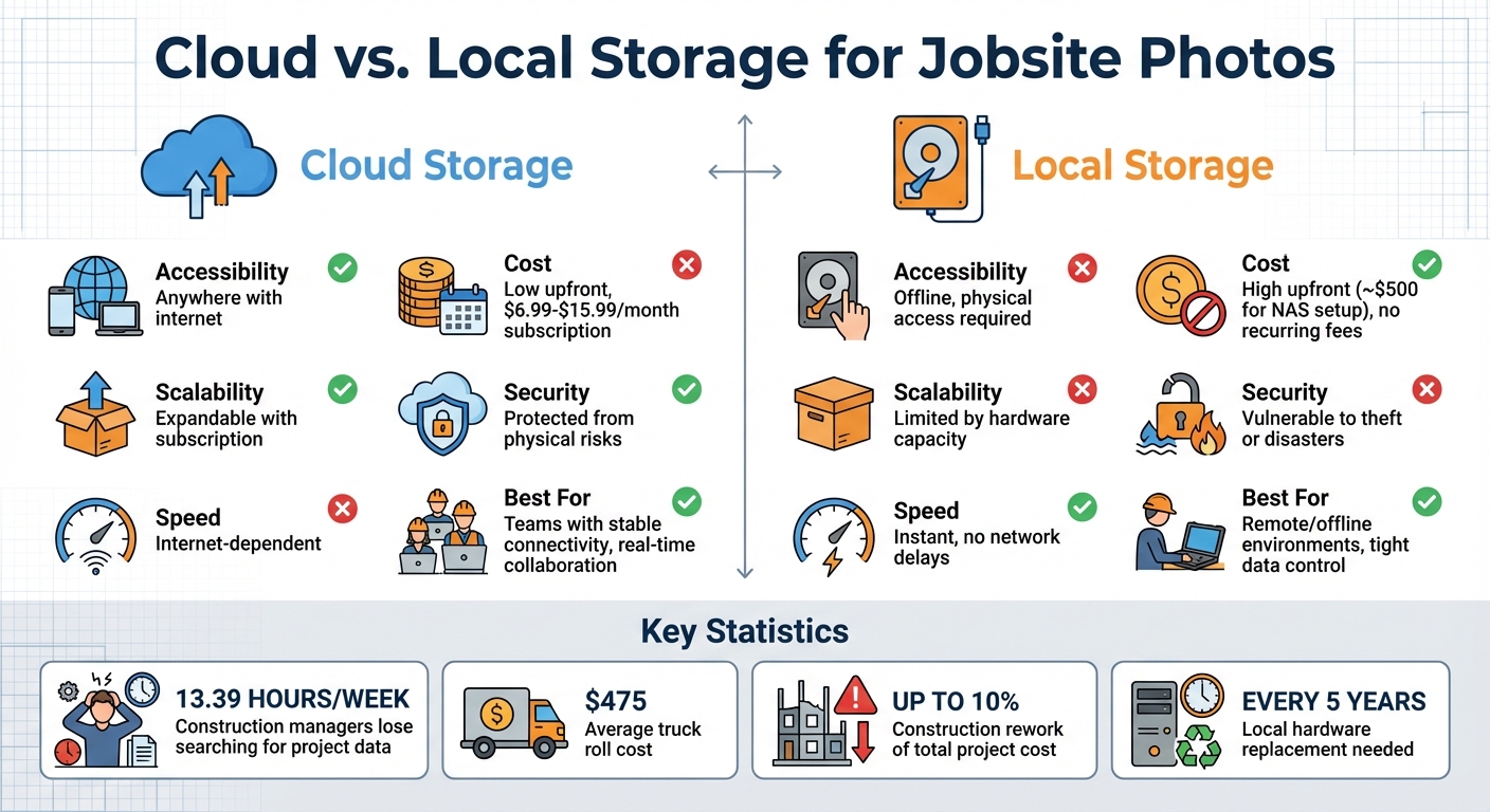 Cloud vs Local Storage Comparison for Jobsite Photos