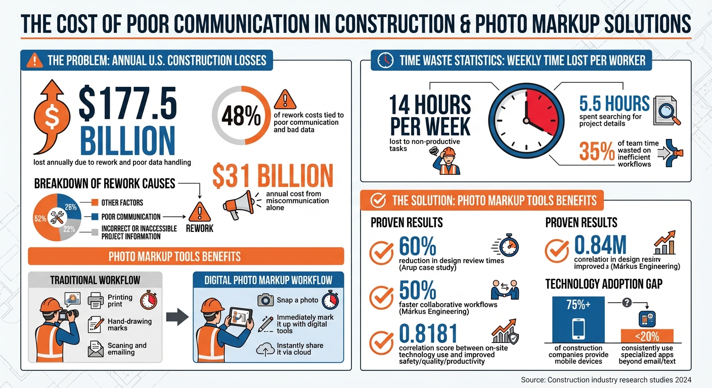Construction Industry Rework Costs and Photo Markup Tool Benefits