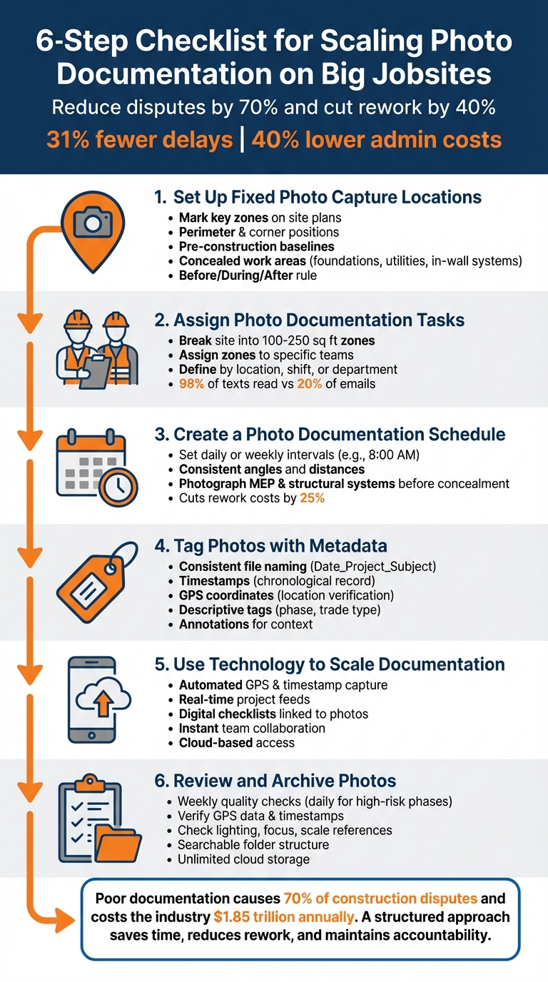 6-Step Photo Documentation Checklist for Construction Jobsites