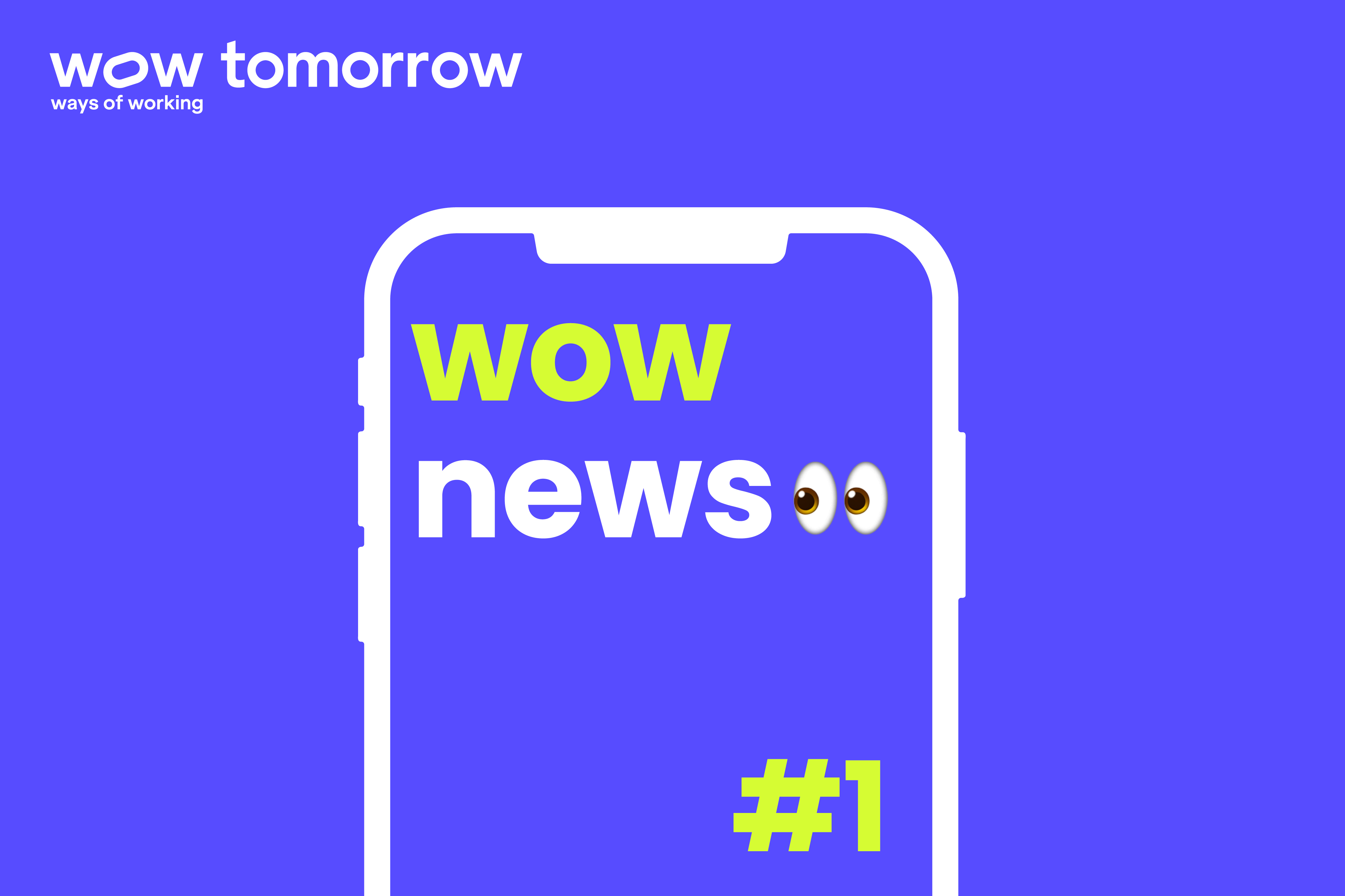 wow news #1 smartphone mock-up on a purple background