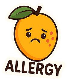 A orange sticker