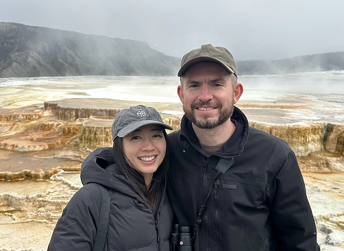 Jessica Chen with her husband