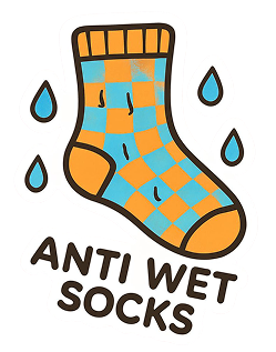 A sock sticker