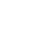 White silhouette of a person jumping with one arm raised and legs bent.