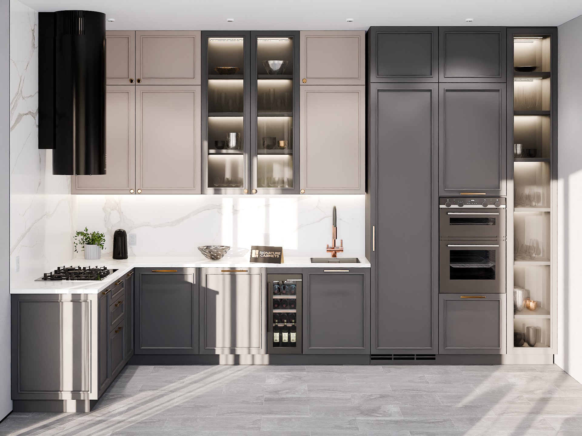 Appalachian Beige custom kitchen cabinets project