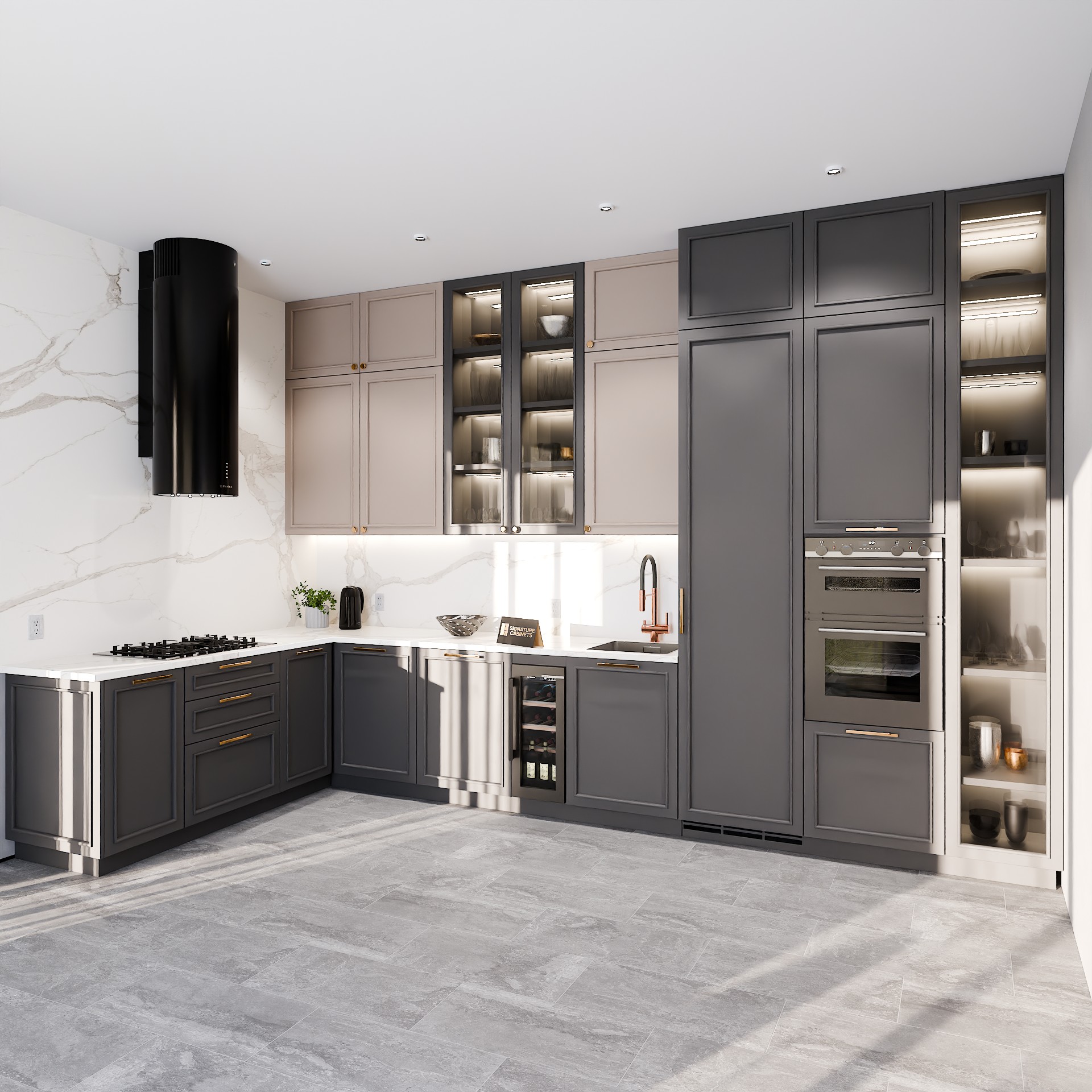 Appalachian Beige custom kitchen cabinets project
