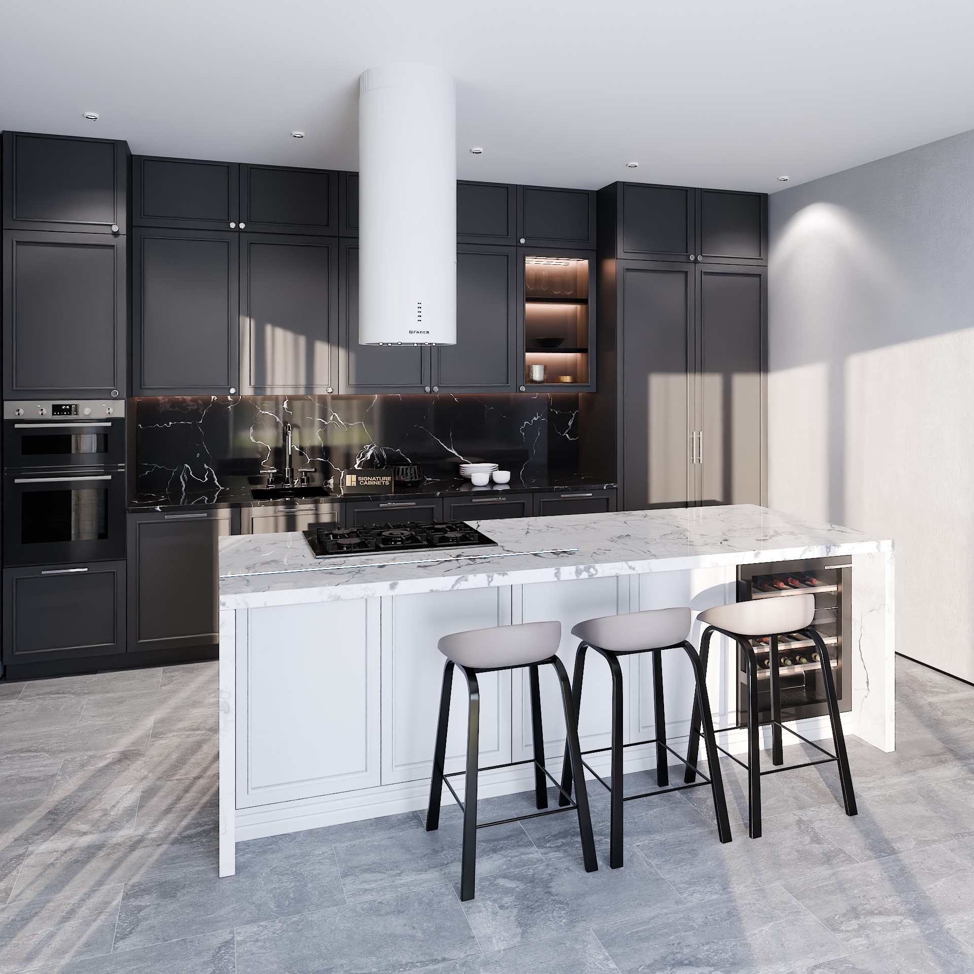 Heritage Slate custom kitchen cabinets project