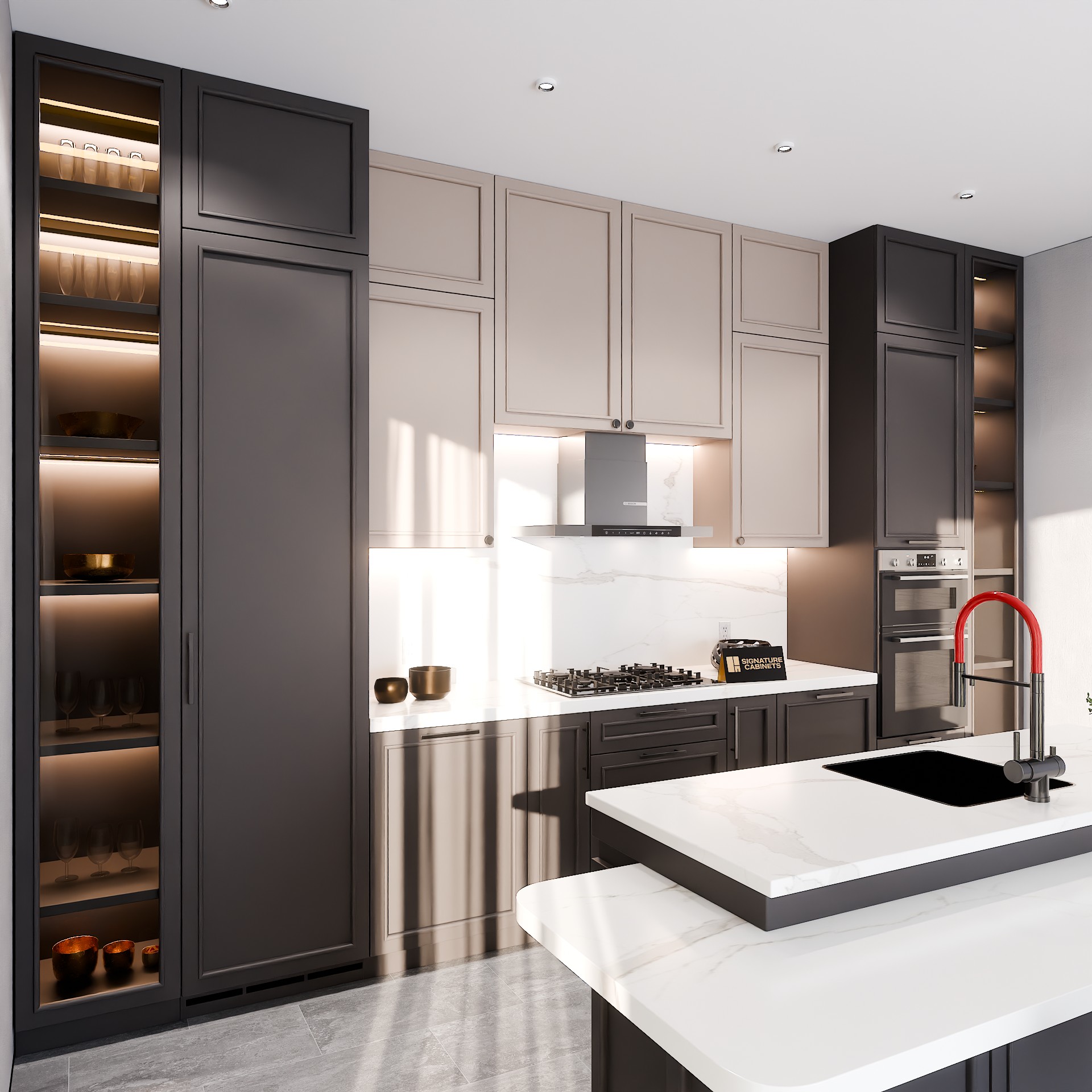 Sierra Smoke custom kitchen cabinets project