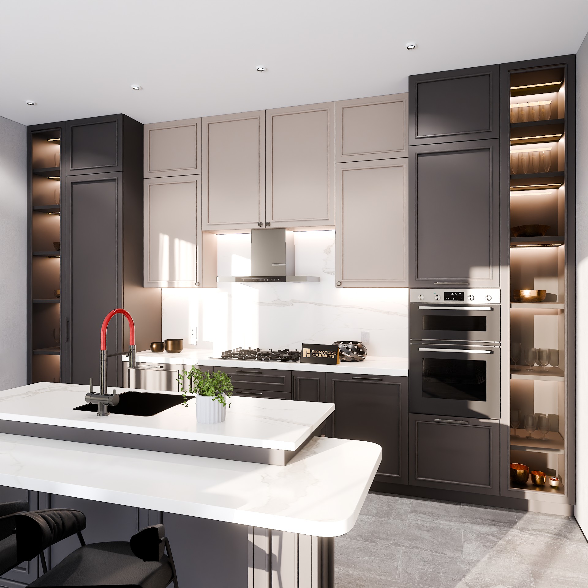 Sierra Smoke custom kitchen cabinets project