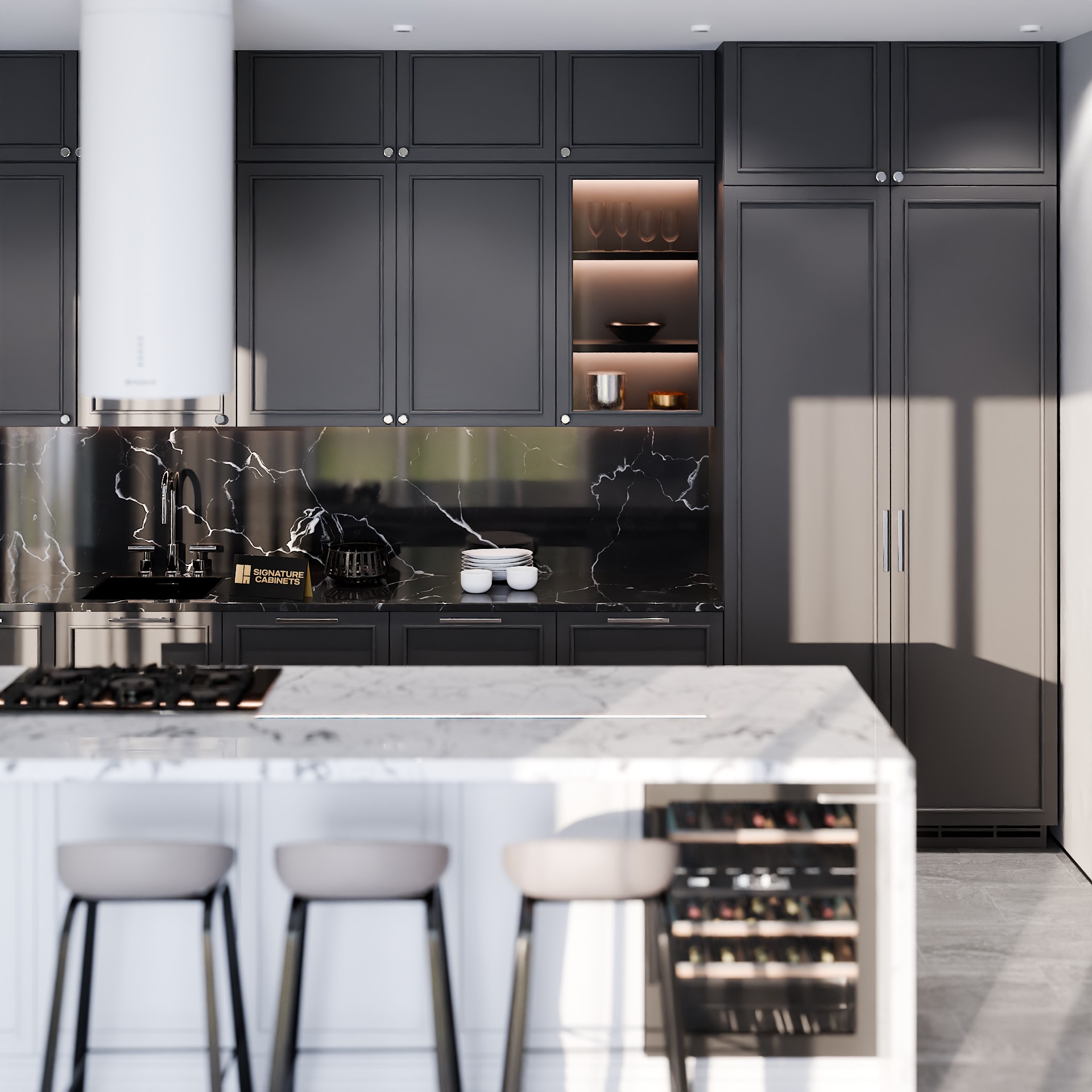 Heritage Slate custom kitchen cabinets project