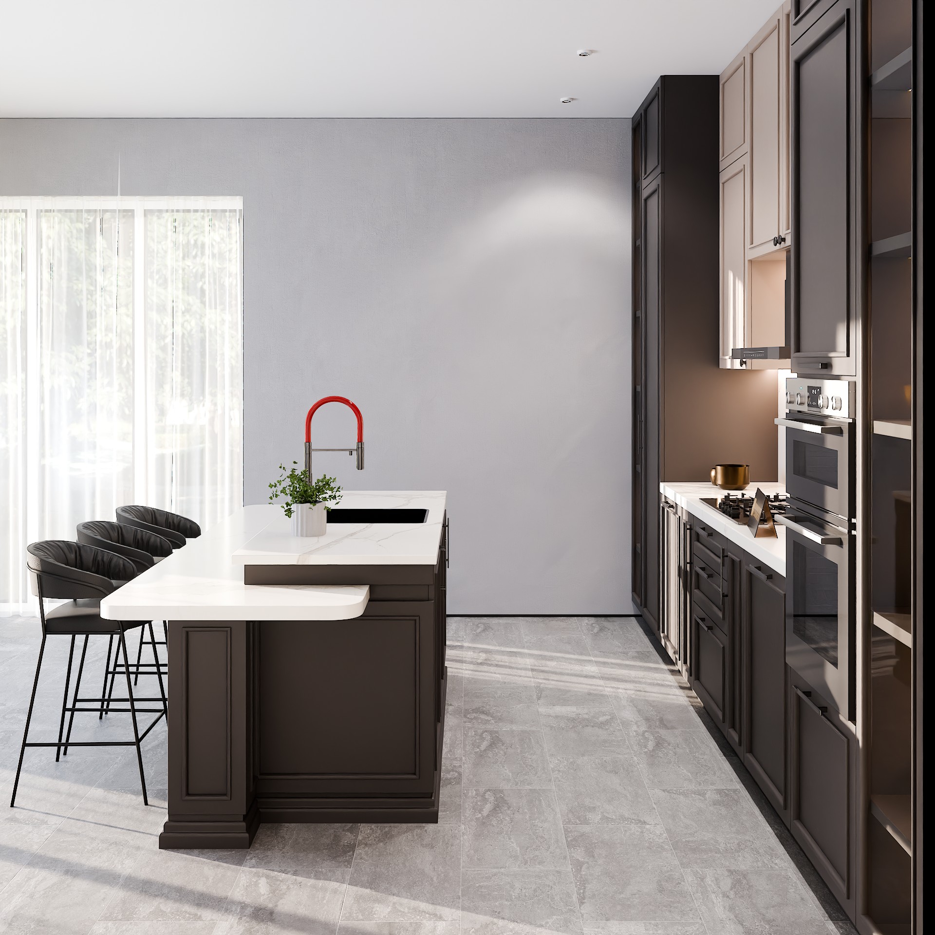 Sierra Smoke custom kitchen cabinets project