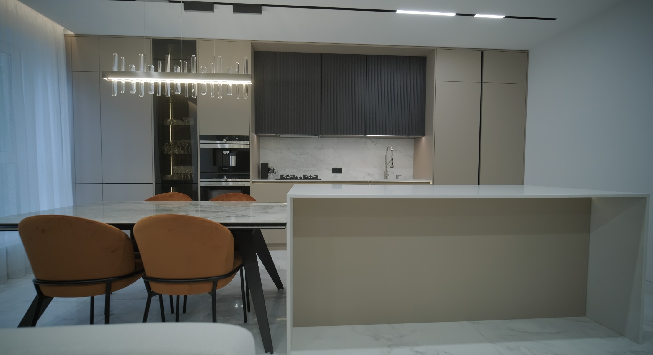 Linear Precision custom kitchen cabinets project