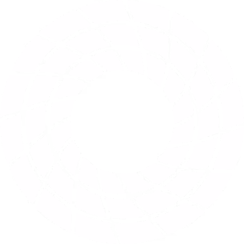 White circular spinner with curved segmented lines forming a spiral pattern on a black background.