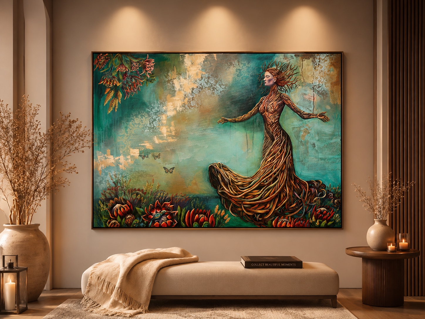 [digital project] image of past client project as a graphic design in an art gallery setting