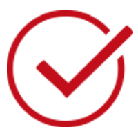 red checkmark