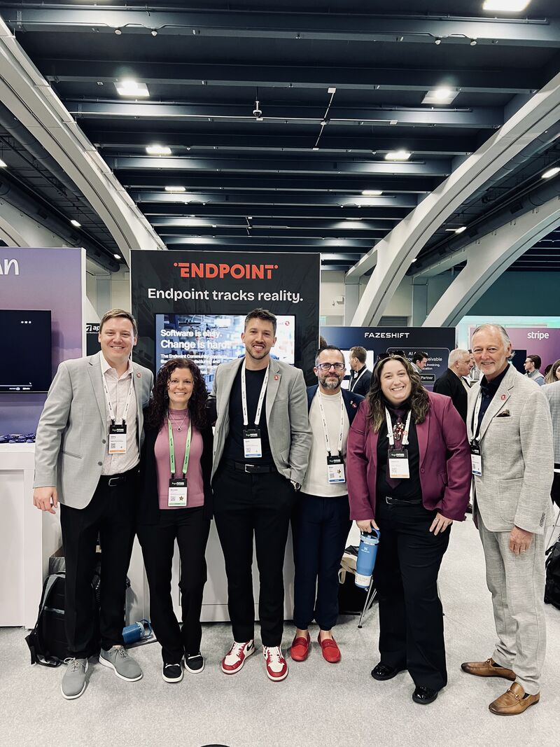 The Endpoint team at a trade show booth