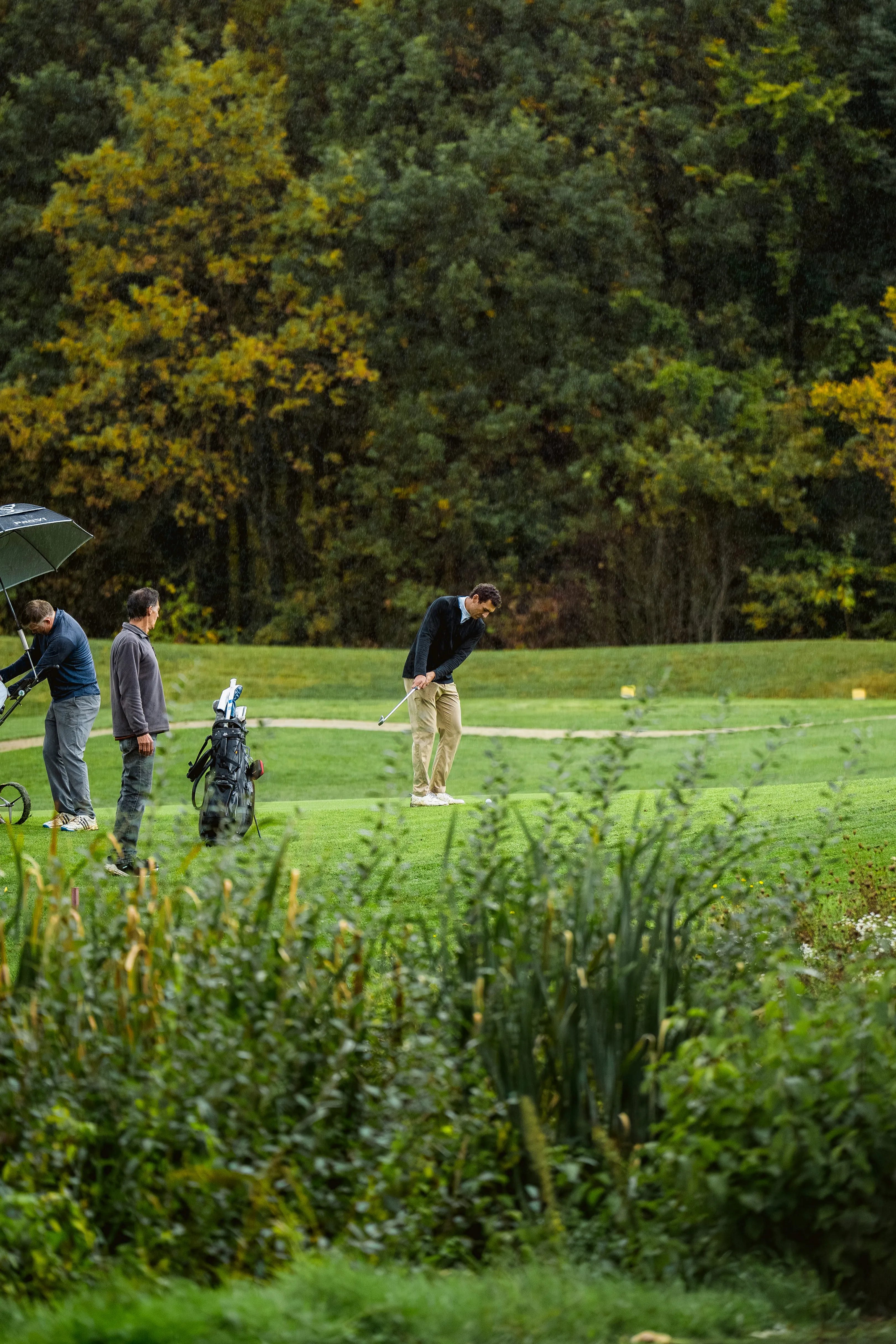 Golfplatz-Landschaft an der frischen Luft