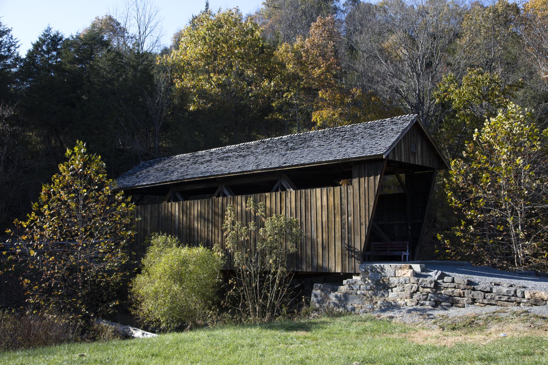 Indian Creek Covered Bridge, built in 1898, in Monroe County, West Virginia