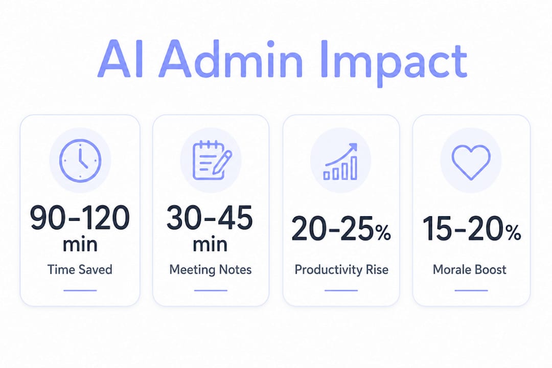 Infographic showing AI time savings and benefits
